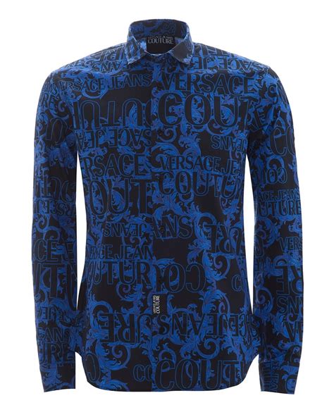 versace jeans couture baroque shirt|versace jeans couture shirt men.